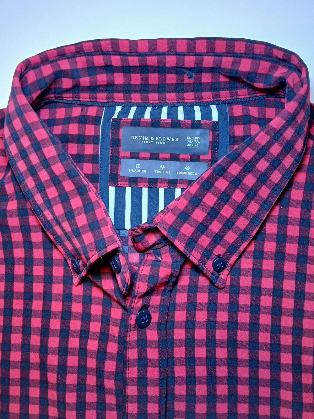 Denim & Flower Red/Black Checkered Button-Down Shirt